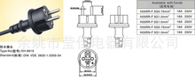 高质量VDE认证三芯不接地欧洲防水插头