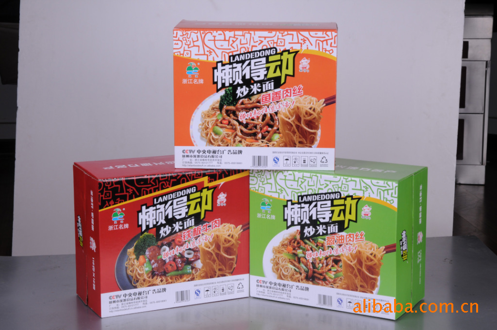 供应懒得动葱油肉丝炒米面 112g12盒 方便米线 米粉 方便面 榨面-中国