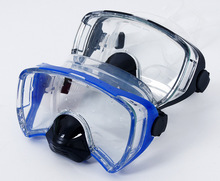 潜水套装 潜水镜干式呼吸管套装 浮潜套装 硅胶 大框一体镜