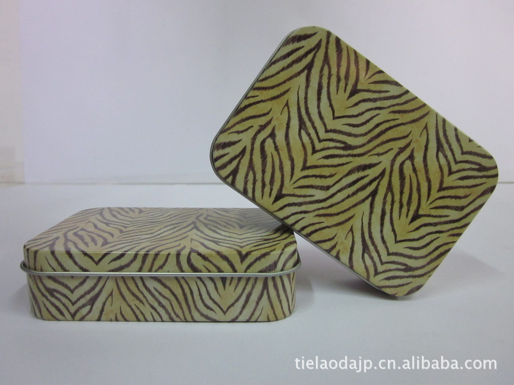 新上市哑油印刷马口铁小手挽方盒 礼品金属盒 礼品包装 储物包装