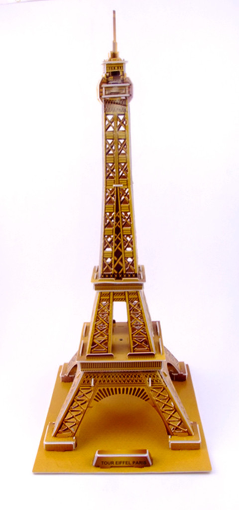 供应3d立体拼图,diy玩具,纸制模型 法国埃菲尔铁塔