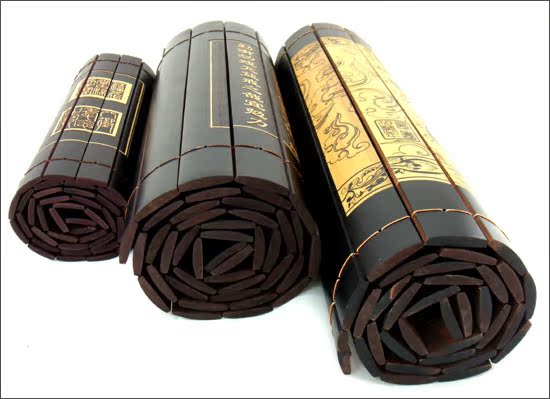 仿古巨幅竹简【兰亭序】批发创意复古精雕竹木工艺礼品古代竹简