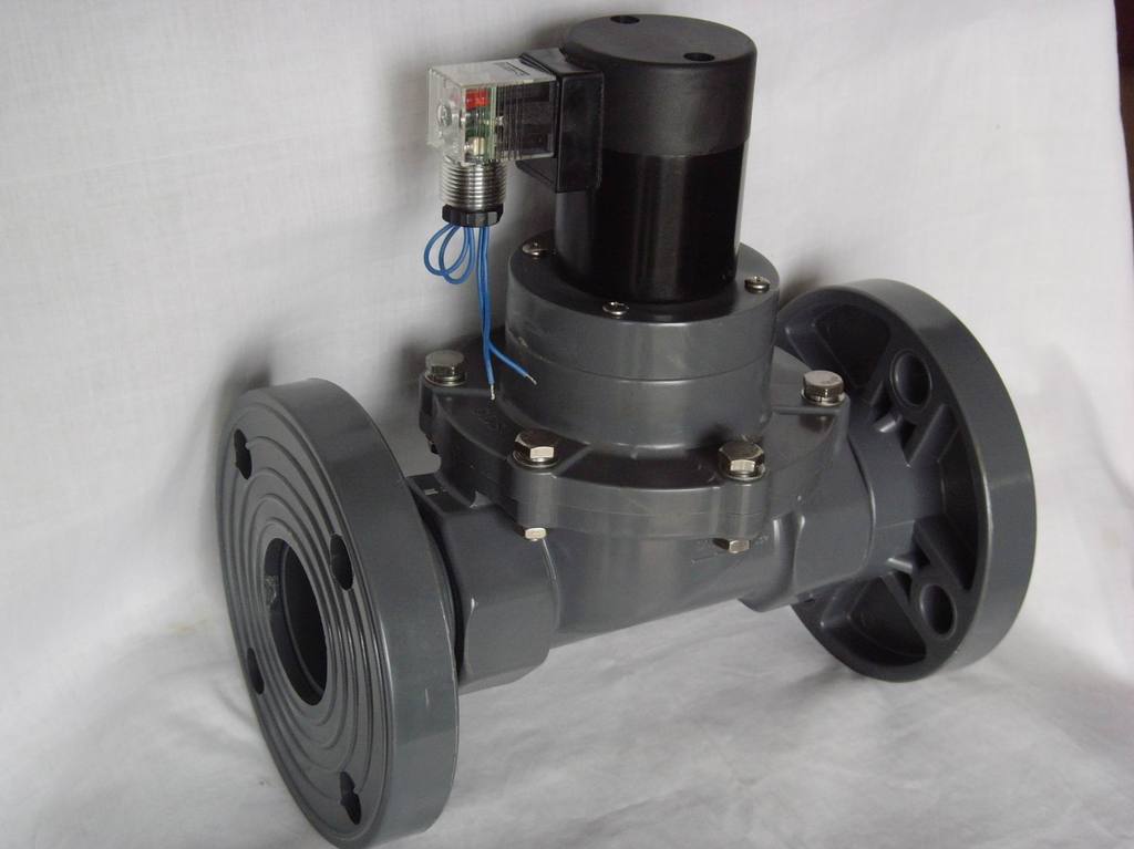 dn50pvc电磁阀,耐腐蚀,法兰式,农林灌溉电磁阀