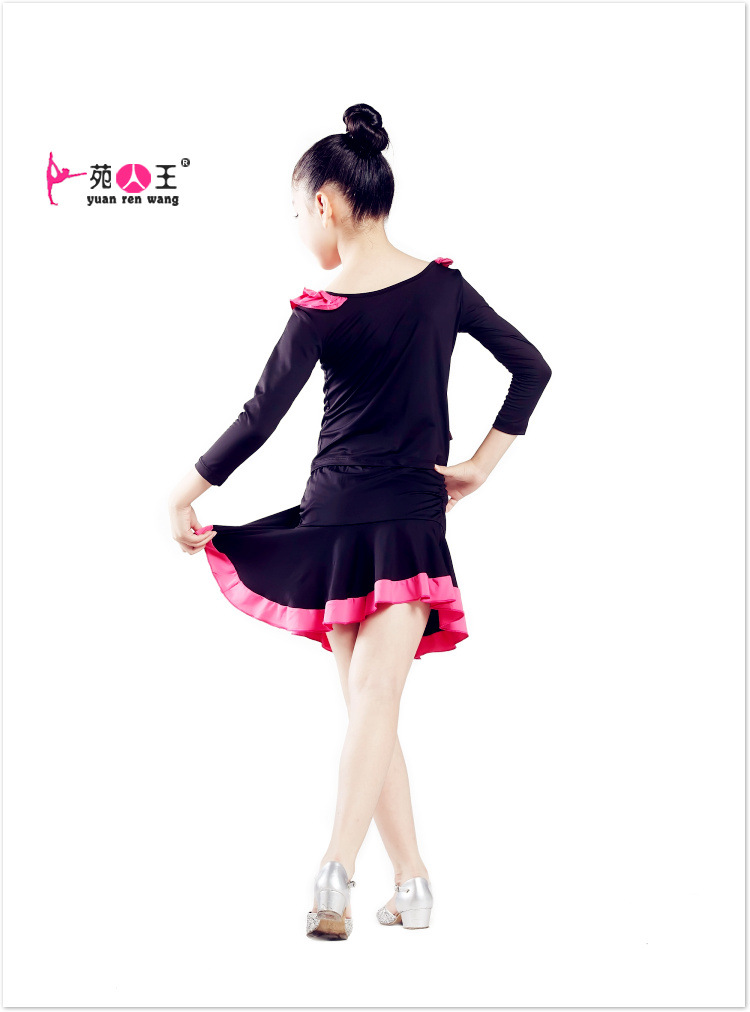 yr初中大童小学生青少年女孩拉丁恰恰国标芭蕾舞蹈练功演出服韩版