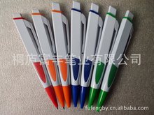 ff-030优质扁笔杆造型笔 方形笔杆按动式广告塑料圆珠笔