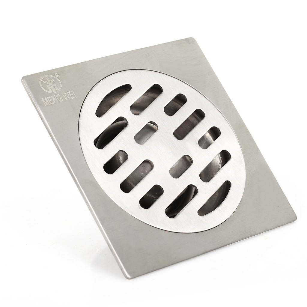 厂家直销不锈钢地漏100*100包运费接50下水管地漏方形防锈地漏