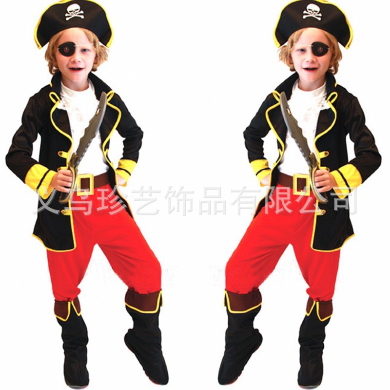 万圣节儿童表演服 加勒比海盗演出服 B-0021cos原厂杰克海盗套装