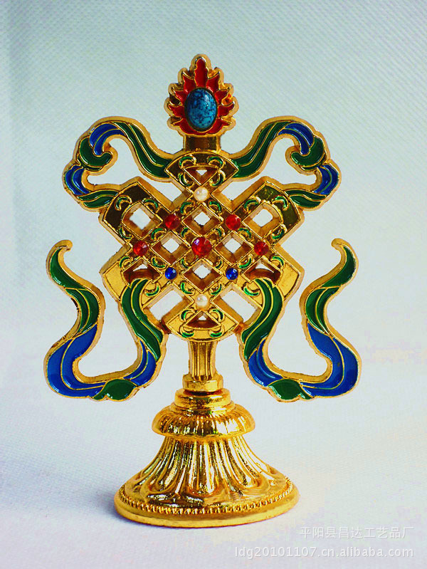 4寸八吉祥摆件 套 佛教用品 佛坛供品密宗藏教吉祥八宝 家居摆件