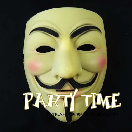 产品介绍    【名称】:v脸杀手面具  【颜色】:白色,浅黄色  【材质】