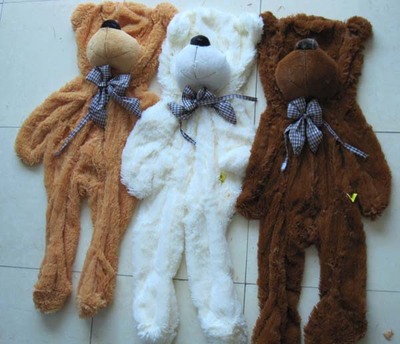 泰迪熊皮套1.2米 微笑熊填充毛绒玩具外皮娃娃