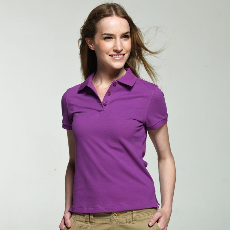 品牌立领女士短袖t恤夏季新款纯棉不褪色不起球  