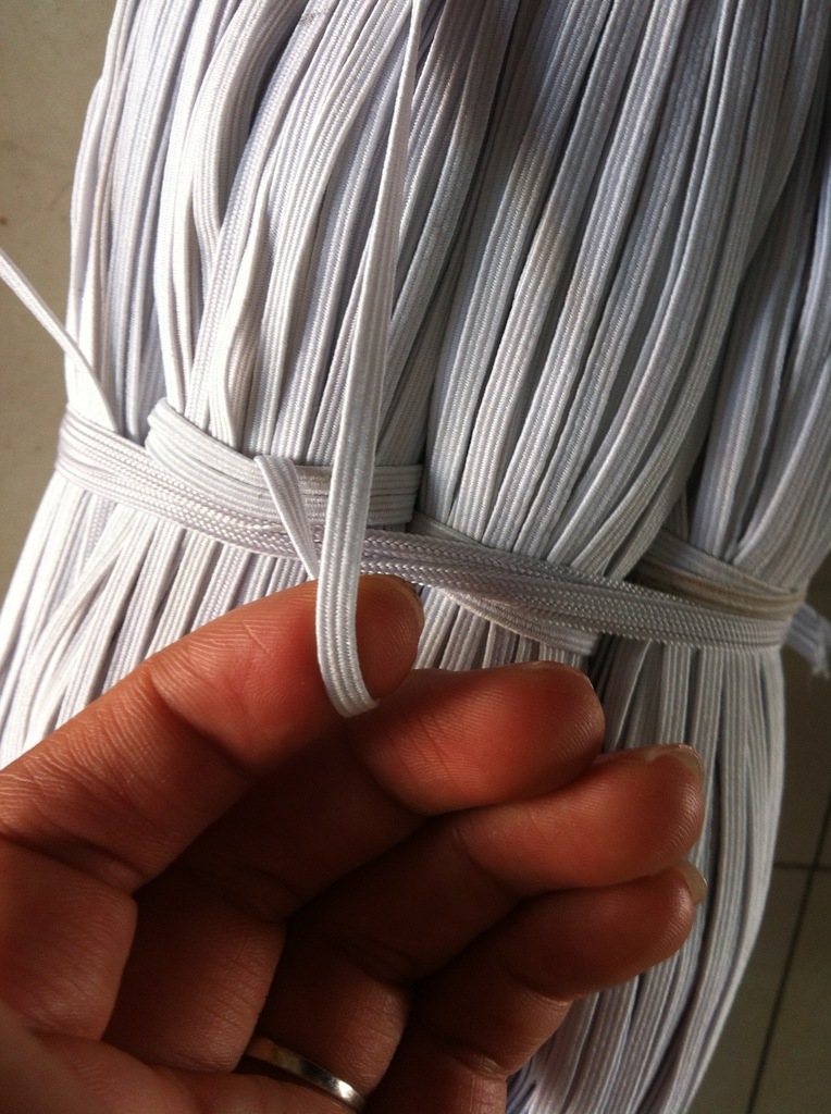 【厂家直销】0.4cm漂白乳胶带橡胶松紧带扁带弹力带