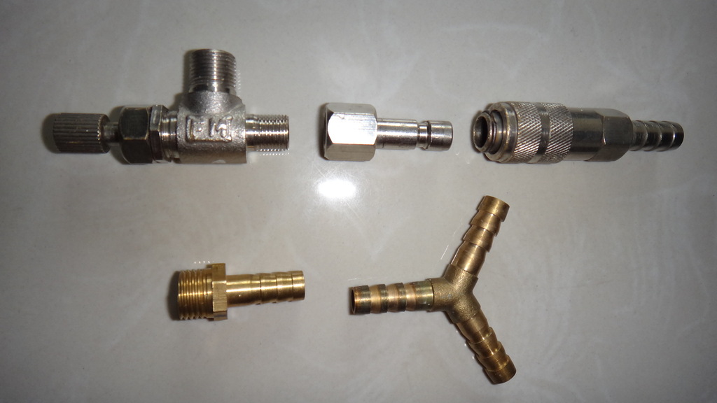 空气制冷器 降温空调器配件 铸铜针芯阀 自锁快速接头气管三通