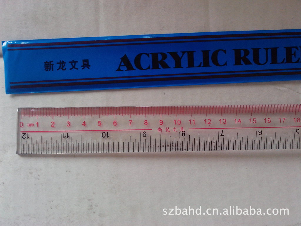 塑料学生直尺 20cm 30cm 40cm 塑料直尺 多功能直 尺子批发