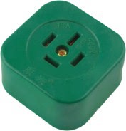 康豪16A 25A 绿色 工业电动用 扁防水橡皮 三相四线插座
