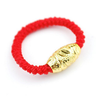 Red Rope Ring Free Size Gold Plated Silver Imitation Gold Red Rope Ring Stall Jewelry Supply Wholesale