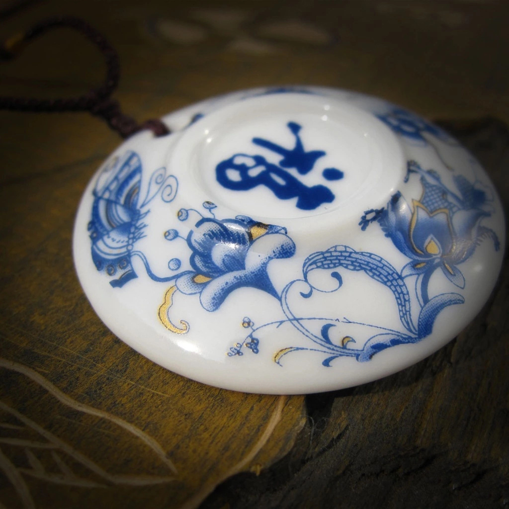 中国风陶瓷项链粉彩饰品图案东西首饰跨境货源一件代发配饰手工