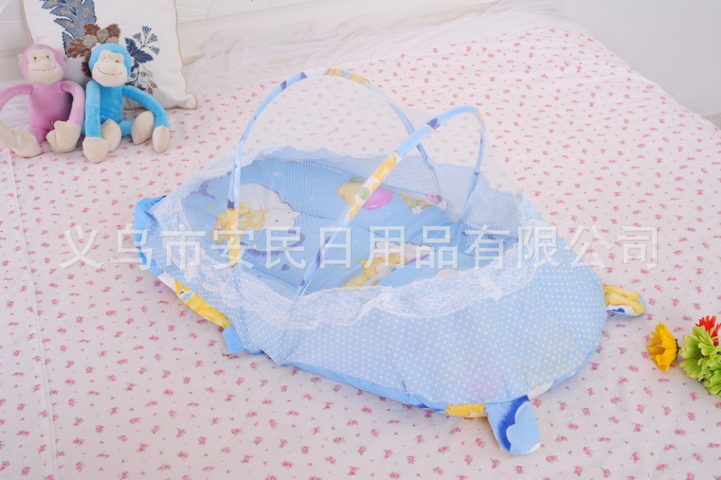 Special Offer Wholesale Lace Baby Pillow Zipper Babies' Mosquito Net Portable Folding with Mattress Supplier