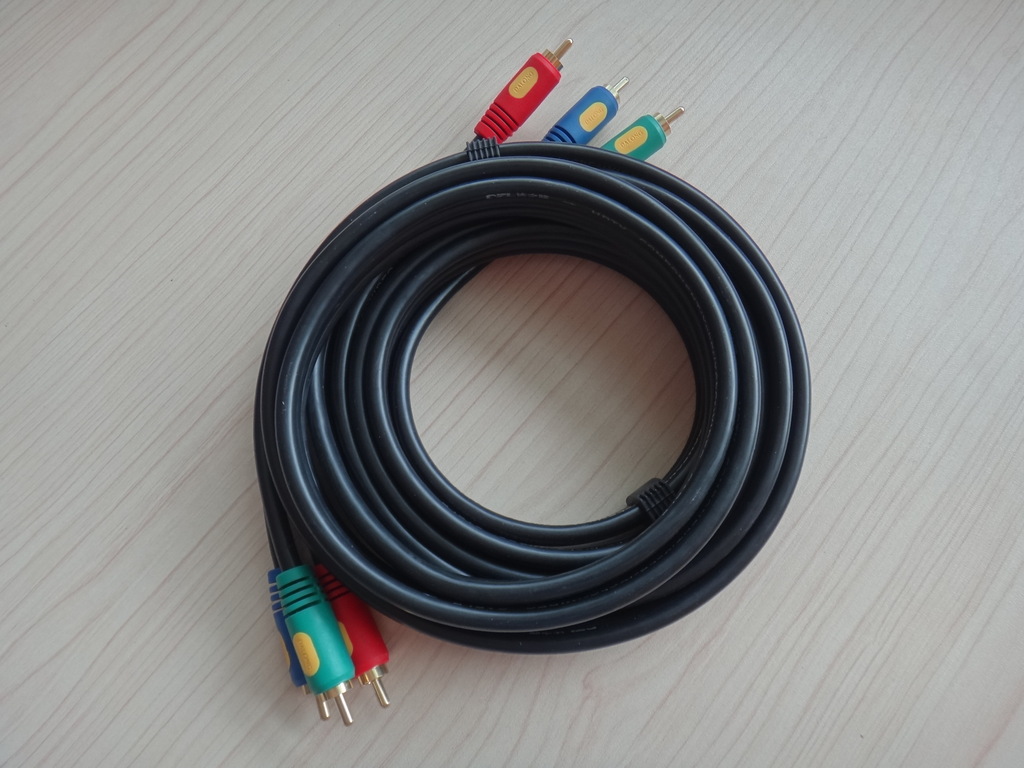 6头莲花线/3m高清影音线材/dvd色差分量线