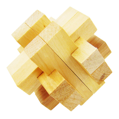 12块木制孔明锁鲁班锁解锁解环玩具成人休闲益智玩具