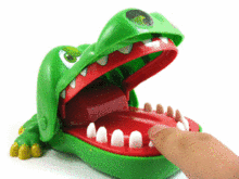 愚人节玩具 会咬手指的大嘴鳄鱼 创意玩具 (小号)