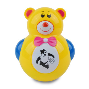 儿童电动卡通q萌不倒翁灯光音乐益智早教玩具 厂家直销批发0.