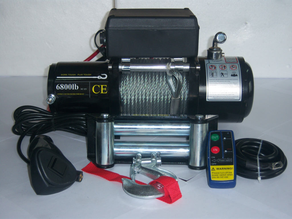 汽车电动绞盘12v越野车绞盘6800lbwinch质保牵引机