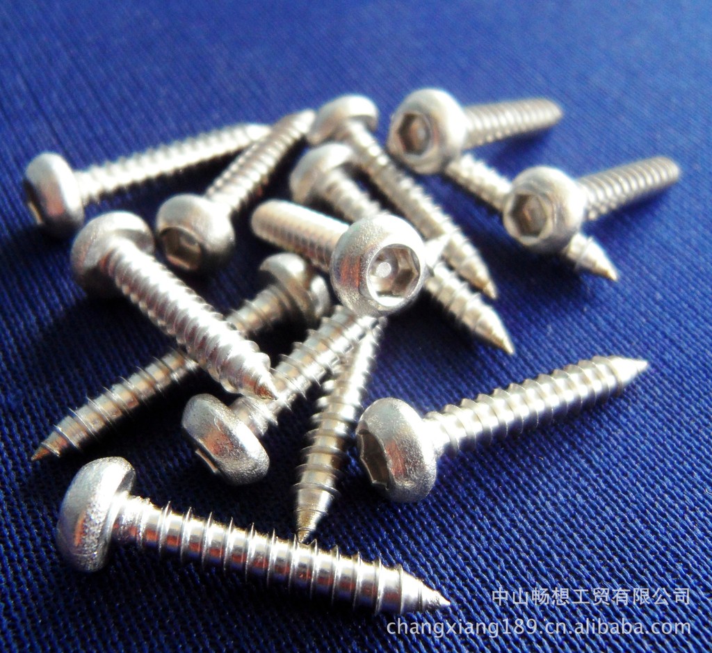 供应订做不锈钢304圆头内六角t20带柱螺丝不锈钢六角梅花带柱螺钉