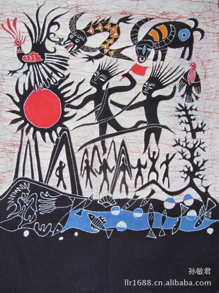 画芯 蜡染布 手绘手染