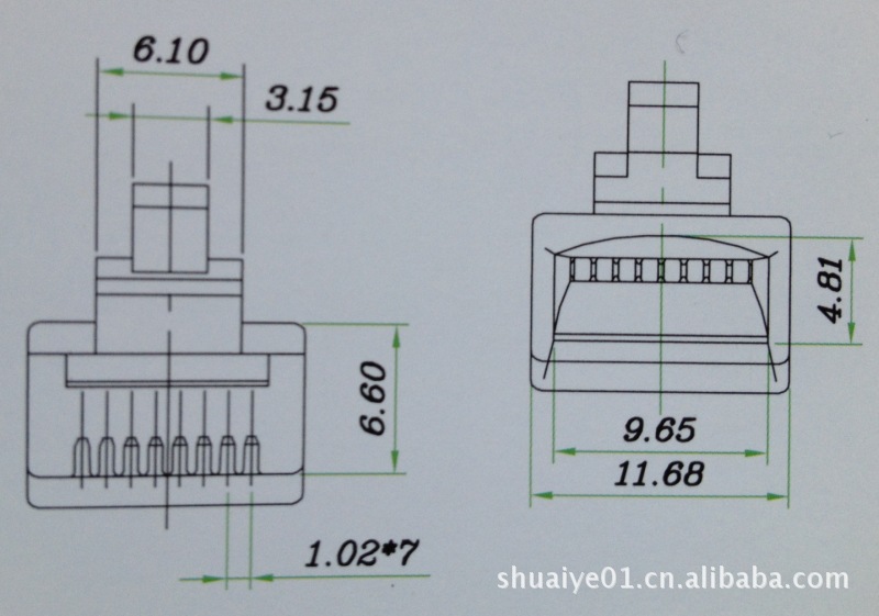六类水晶头 纯铜镀金网络水晶头 rj45非屏蔽水晶头 网络布线头