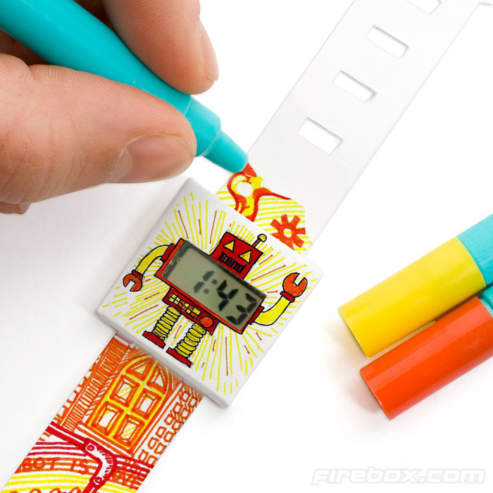 diy儿童卡通电子手表厂家定制画画手表 填色手表