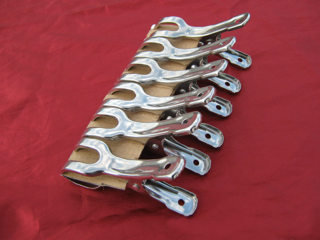 跑江湖地摊产品 9cm中号不锈钢开口夹 不锈钢防风被夹 不锈钢夹子