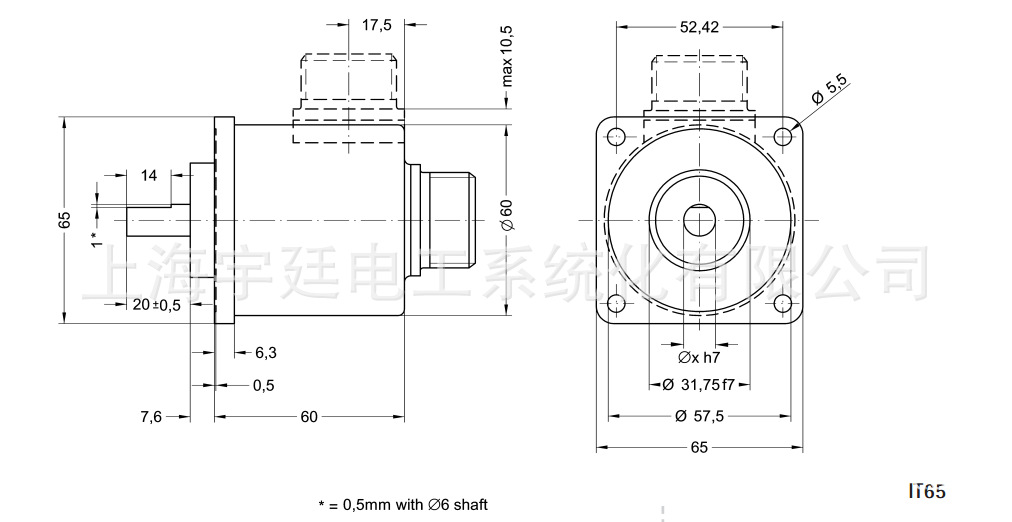 欧洲LIKA-增量型实心轴-高响应频率型编码器IT65系列 IT65,编码器,莱卡编码器