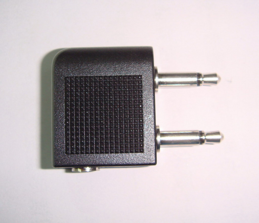 航空插头镀镍 飞机插头 耳机音频转接头