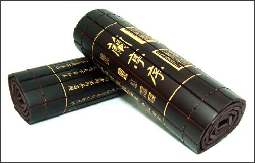 仿古巨幅竹简【兰亭序】批发创意复古精雕竹木工艺礼品古代竹简