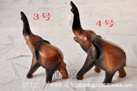 3号走象 泰国柚木雕刻工艺品吉祥招财儿童仿声