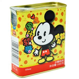 正品热卖迪士尼滨崎糖果批发果汁软糖水蜜桃口味105g进口休闲零食