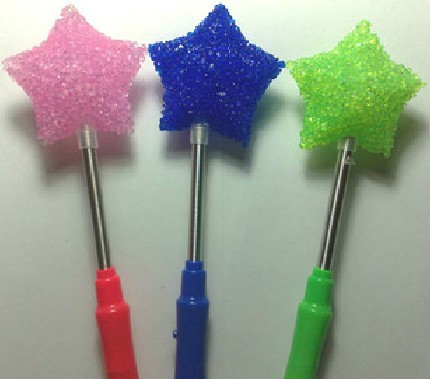 c059【厂家直销】七彩水晶发光棒 米粒弹簧粒子棒 多款混发颜色全