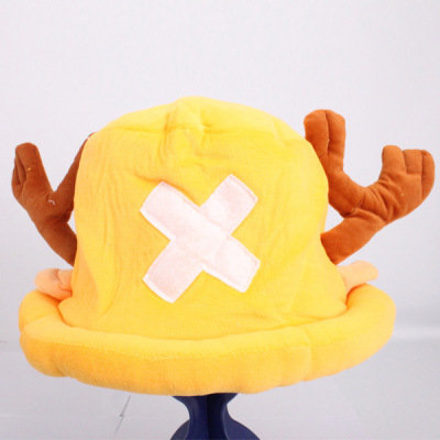 海贼王乔巴一代黄色毛绒帽子广州动漫周边批发mz9100yei