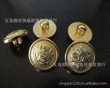 批发仿金属电镀纽扣 金黄色蝴蝶花纹纽扣 15\21mm