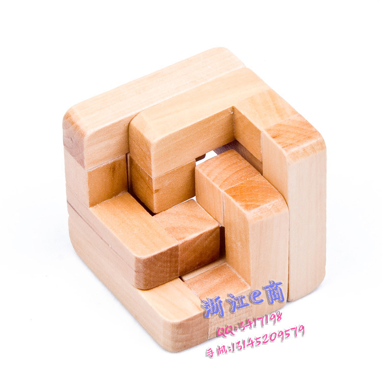 三人行 古典木制 鲁班球 孔明锁 老少皆