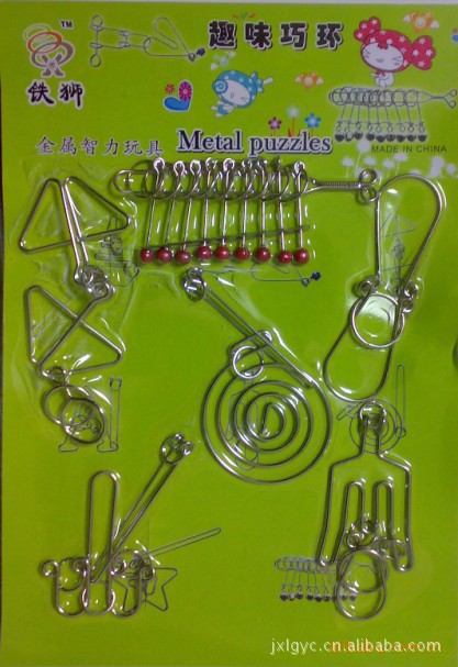 供应益智玩具 成人玩具 魔术扣 九连环