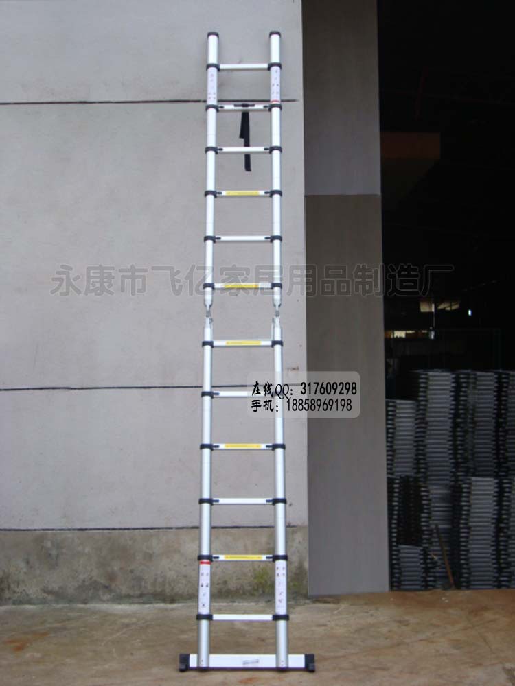 2米伸缩人字梯可做单梯4.4米家用折叠铝梯加厚强