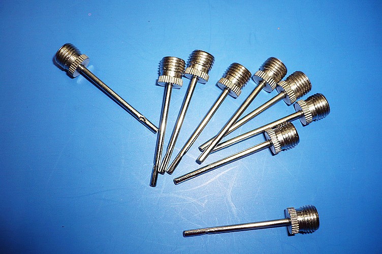 美式铜气针充气针 放气钢针 球类配件 篮球针金属钢针充气气针