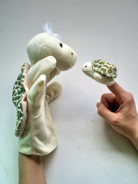 动物乌龟亲子手偶指偶 乌龟大手偶  乌龟小指偶 亲子玩具 可挑款