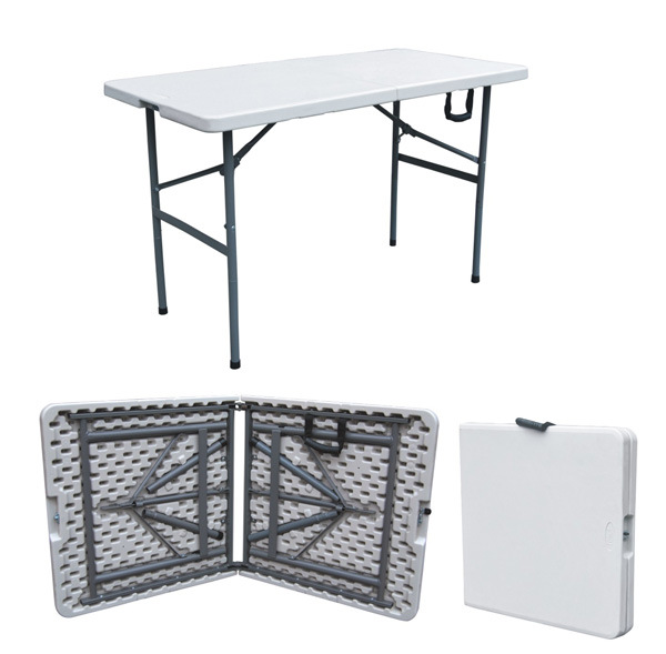 塑料折叠桌 四英尺对折塑料桌 野餐桌 会议饭桌 便携式桌子 122cm