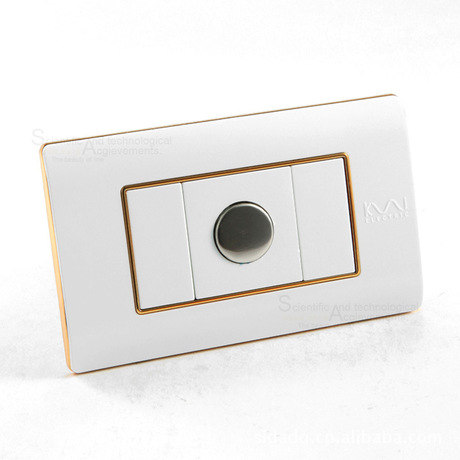 卡宾斯基开关 118型开关 易居·晶系列 触摸延时开关带金/银边