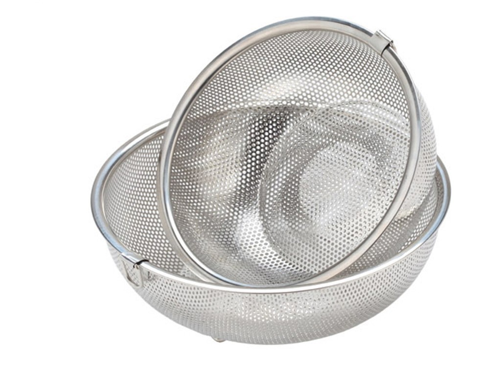韩式洗米筛20 22 24cm 高级不锈钢/洗菜盆/洗菜篮/淘米盆/果盆
