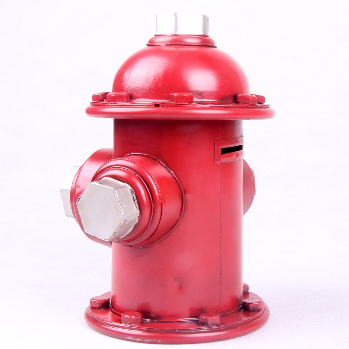 zakka杂货手工艺品 铁皮红色消防栓模型 复古实用家居摆设 存钱罐