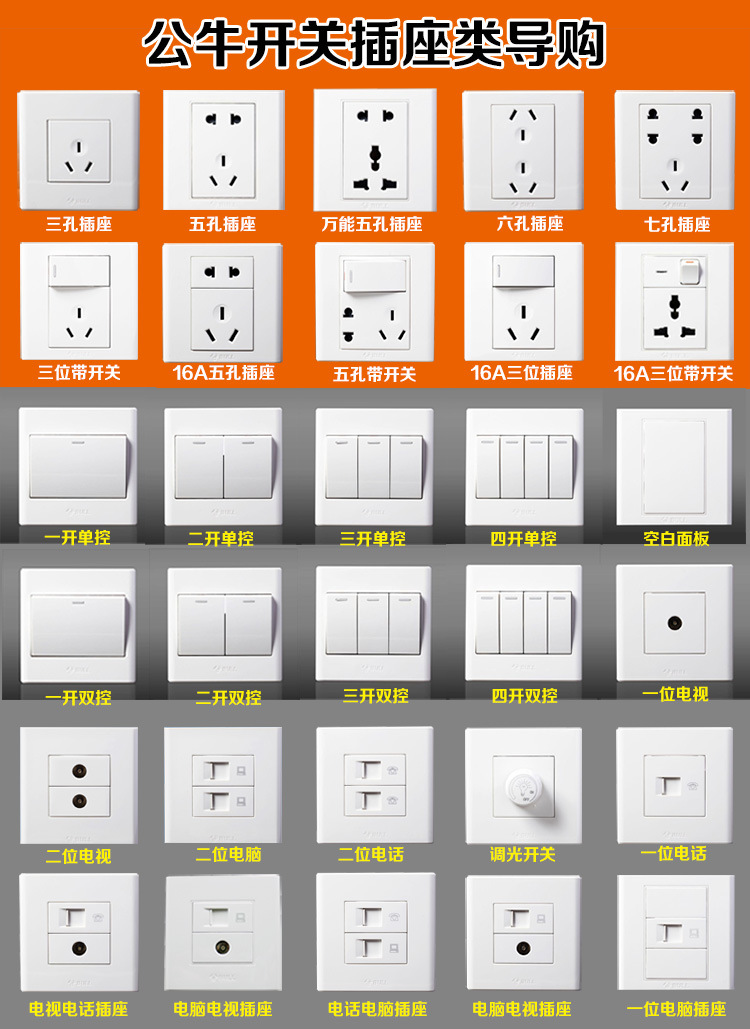 家用插座开关十大品牌图片